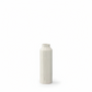 A minimalist, small cylindrical ceramic vase with a flared rim and subtle vertical ribbed texture, shown on a solid white background.