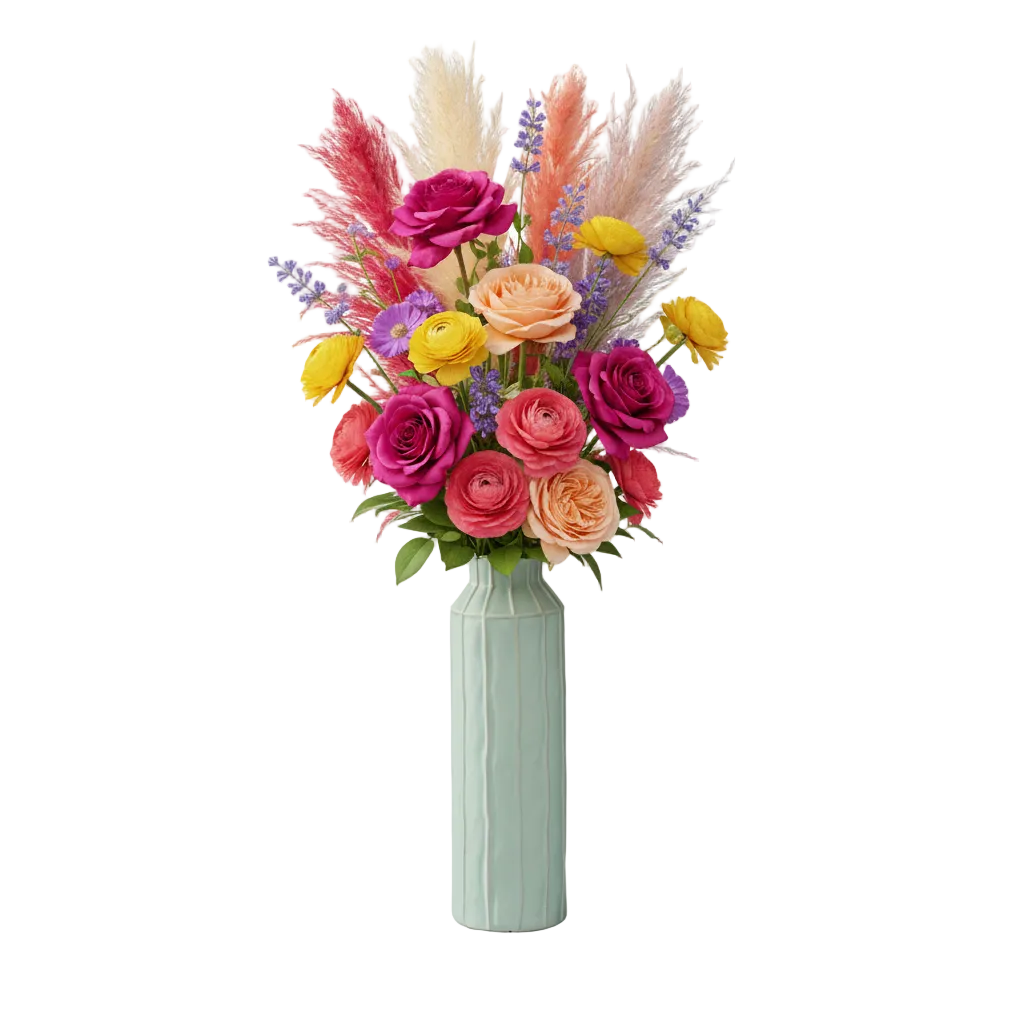 Daven Embossed Column Ceramic Urn Vase