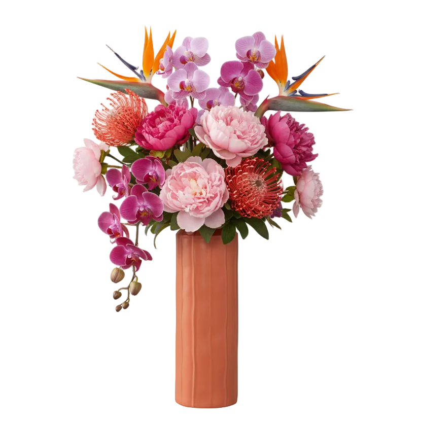 Daven Embossed Column Ceramic Urn Vase