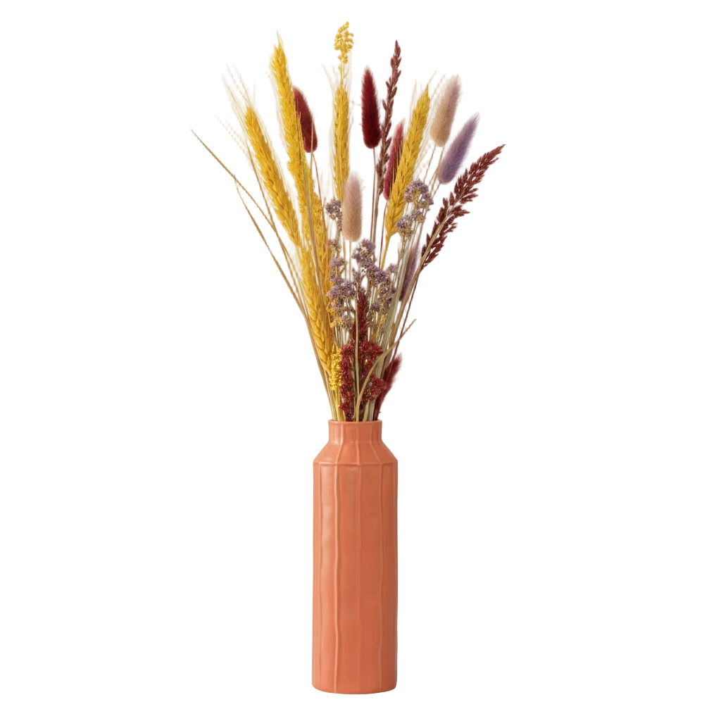 Daven Embossed Column Ceramic Urn Vase