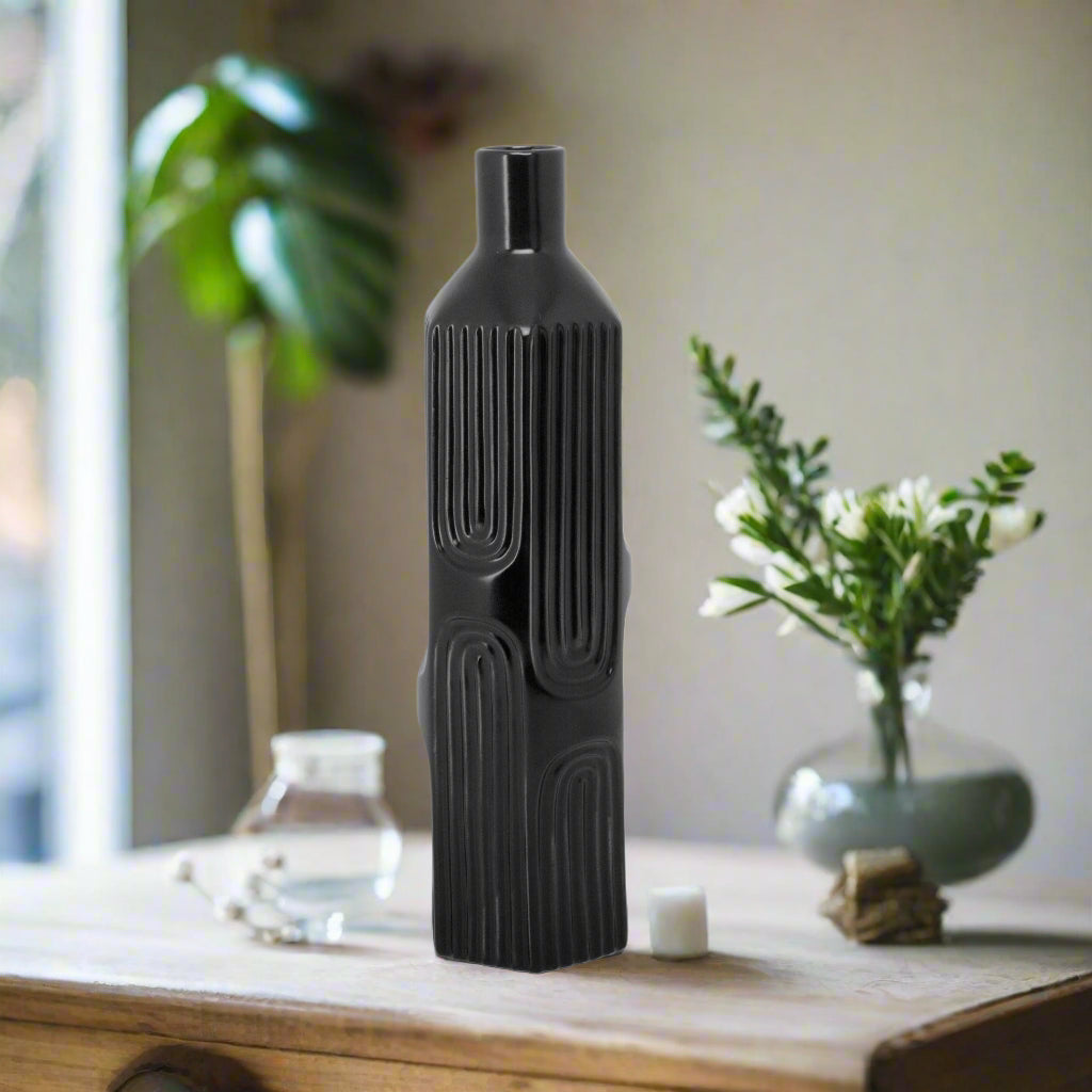 Ardelle Ceramic Square Bottle Vase