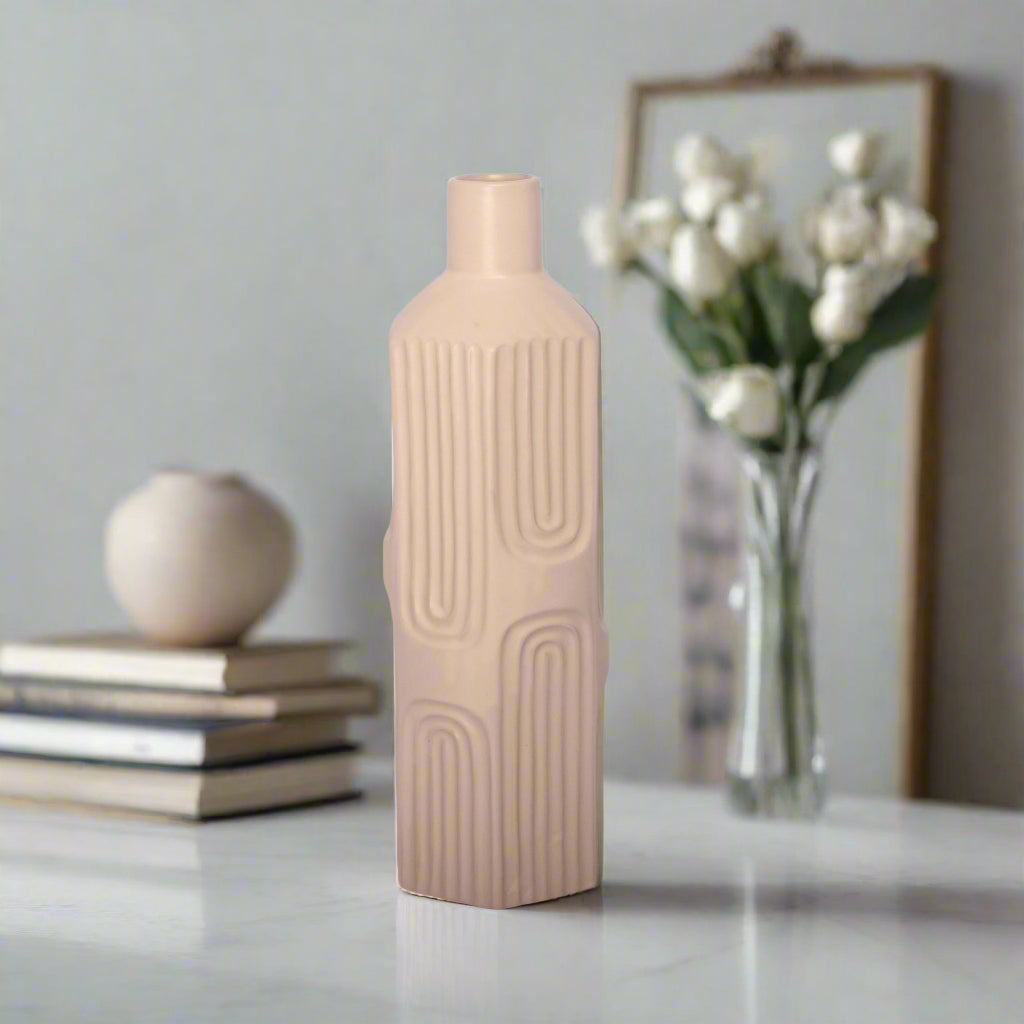 Ardelle Ceramic Square Bottle Vase