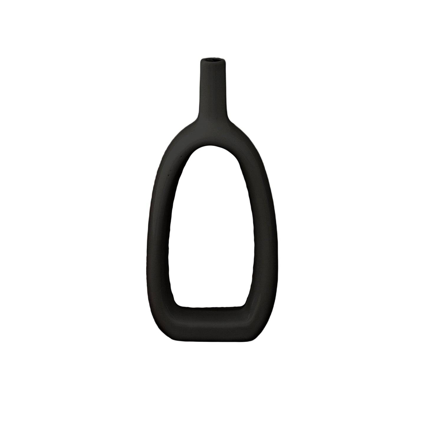 Allegra Ceramic Slim Oval Ring Vase