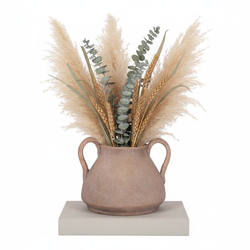 Xenia Stoneware Vase with Dual Handles