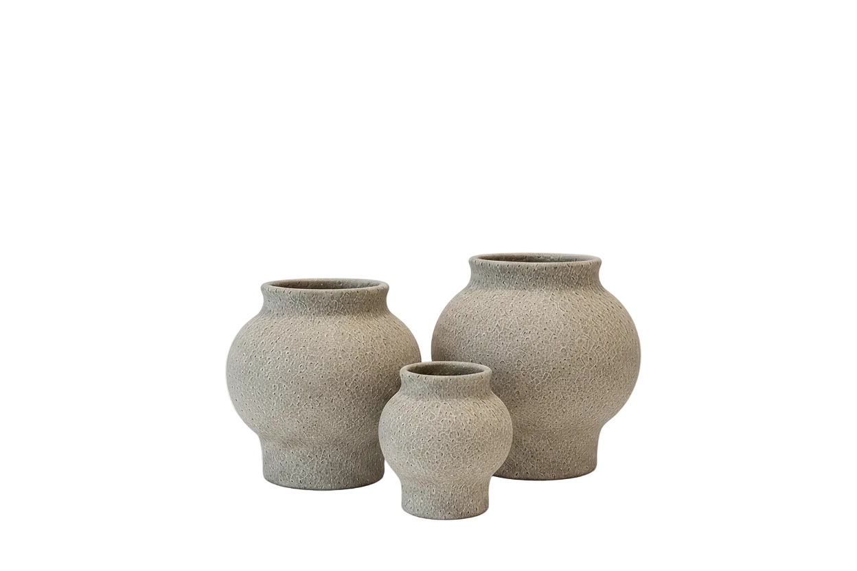 Talia Textured Bulbous Terracotta Vase