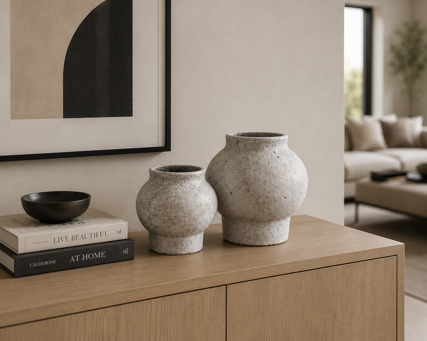 Talia Textured Bulbous Terracotta Vase