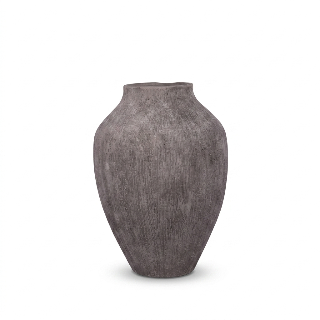 Gianie Textured Terracotta Floor Vase