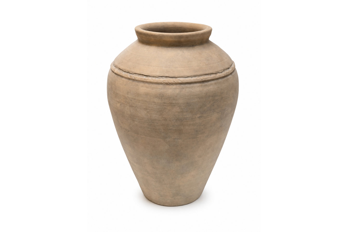 Hallel Artisan Terracotta Vase with Braided Accent Detail
