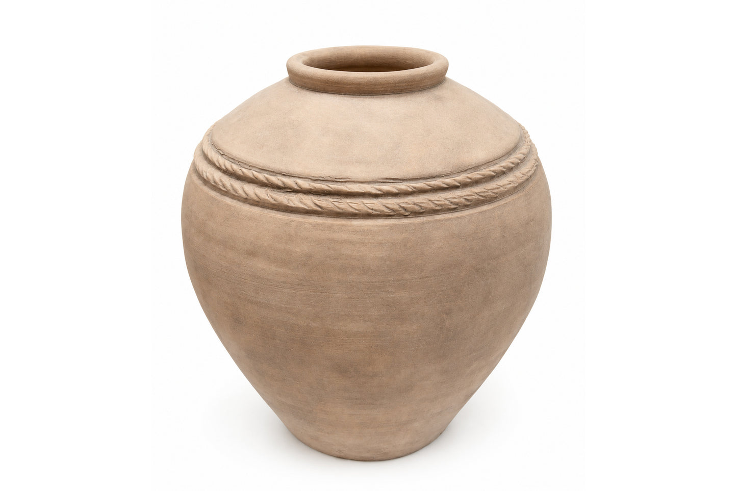 Hestia Handcrafted Terracotta Vase with Bellied Silhouette