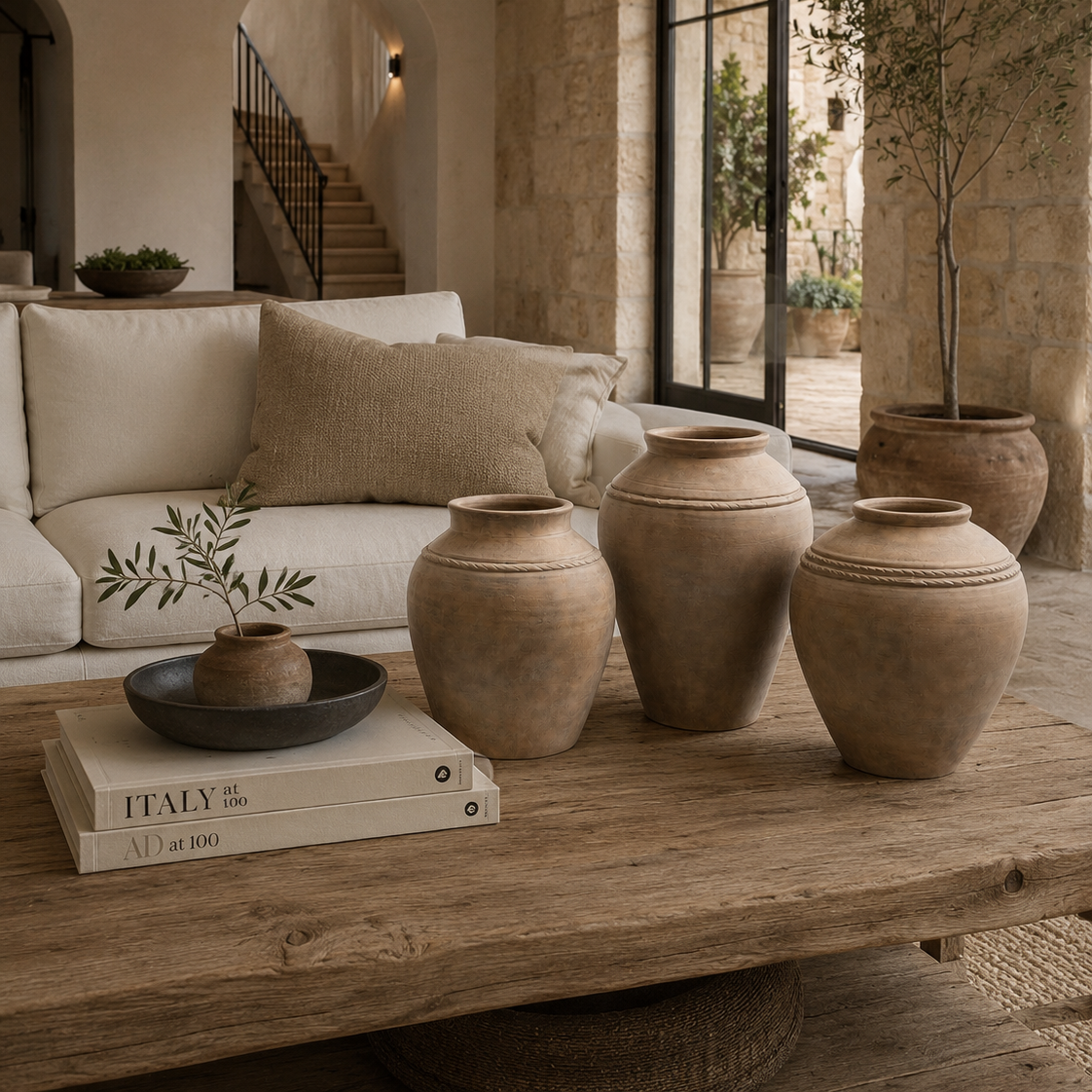 Hestia Handcrafted Terracotta Vase with Bellied Silhouette