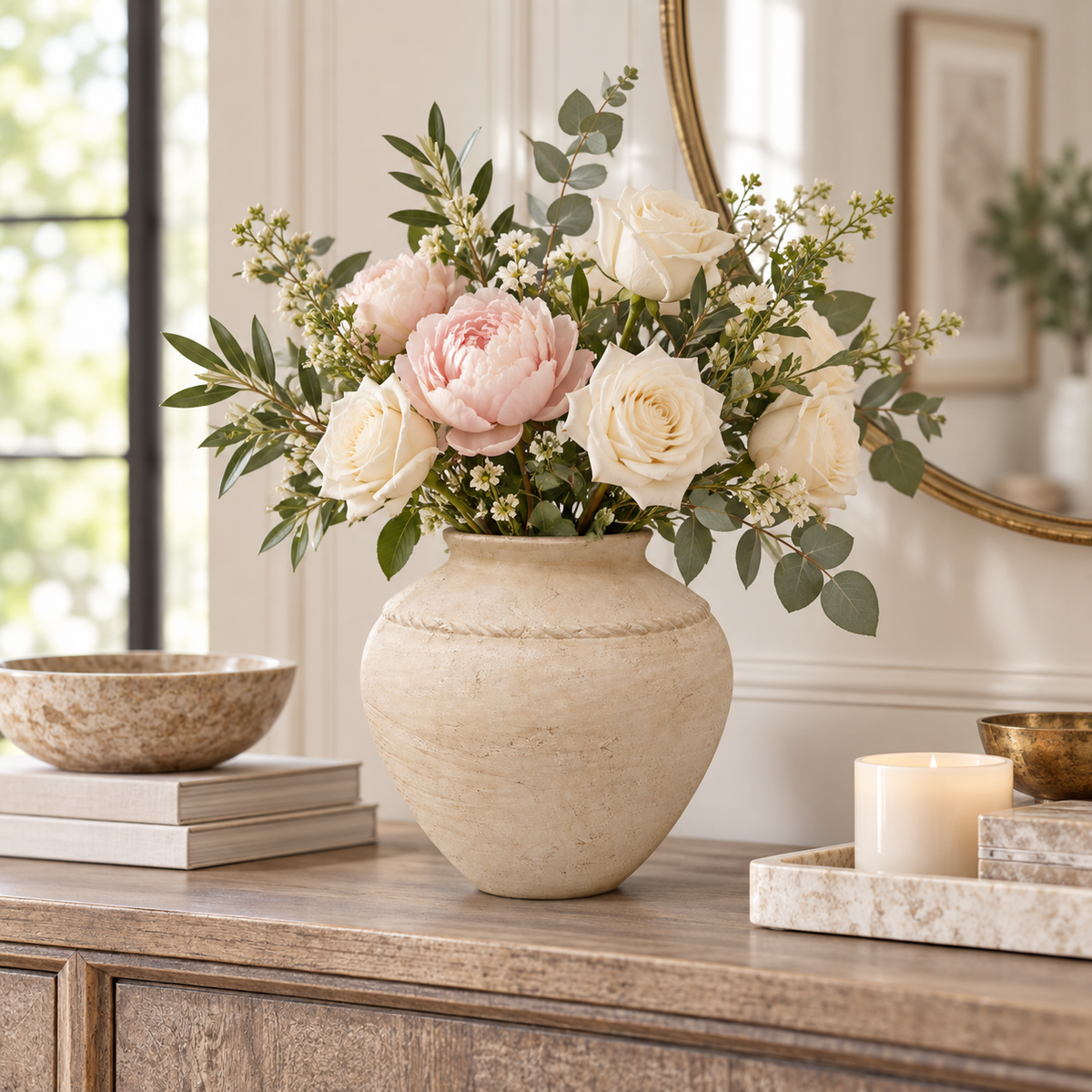 Zoe Bulbous Stoneware Vase
