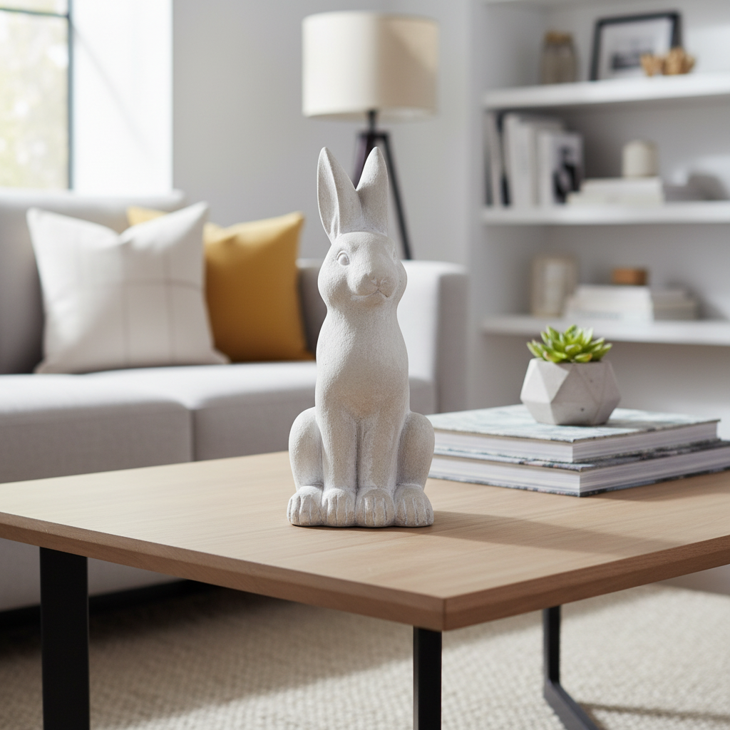 Willow Gray Cement Bunny