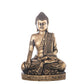 Deirdre Cement Meditating Buddha Figurine in Bhumisparsha Mudra with Shoulder Sash on Base