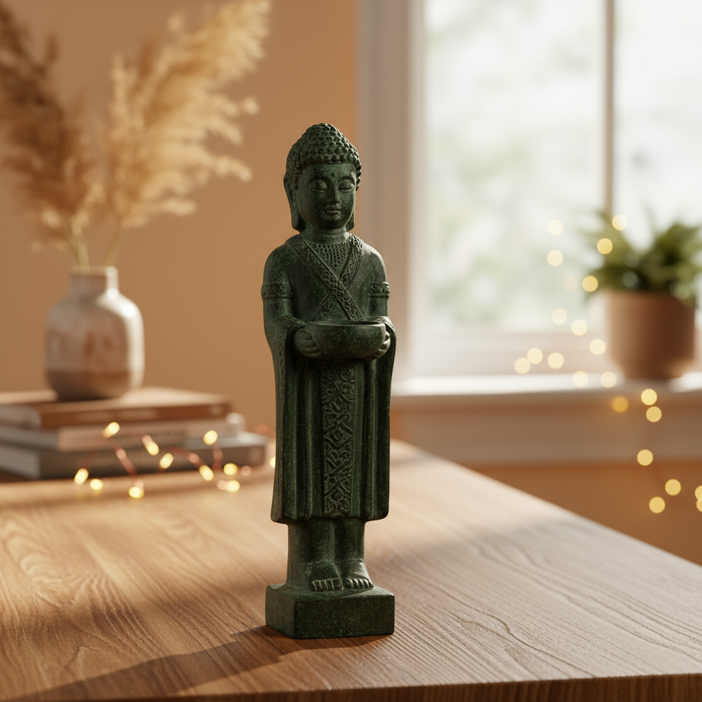 Tenzin Standing Buddha Terracotta Figurine