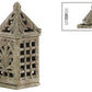 Terracotta  Square Lantern Distressed Finish Gray