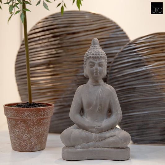 Saphira Terracotta Meditating Buddha Figurine