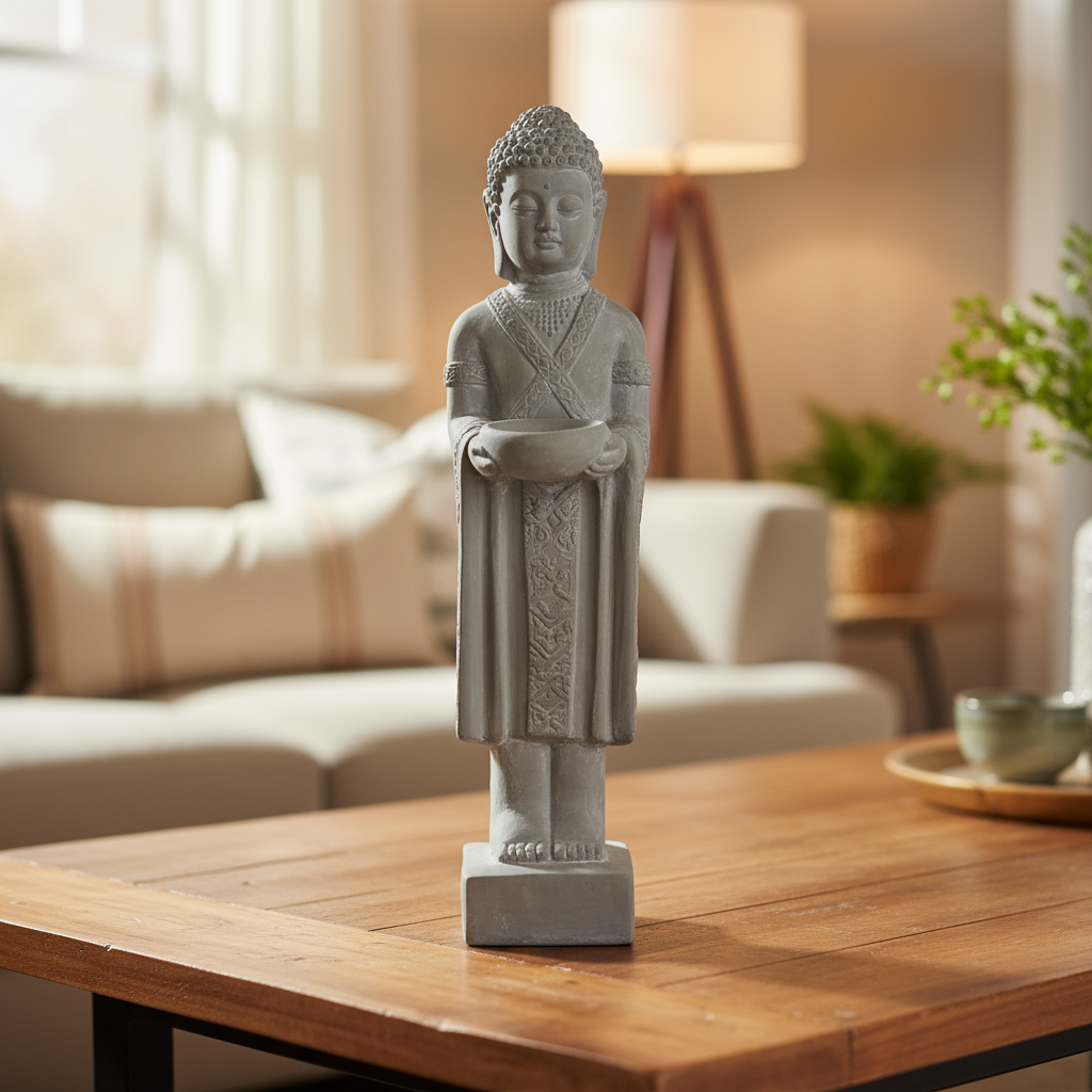 Tenzin Standing Buddha Terracotta Figurine