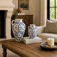Dina Classic Chinoiserie Ceramic Handled Vase