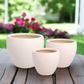 Lazura Lava Finish Cement Planter Set (Set of 3)