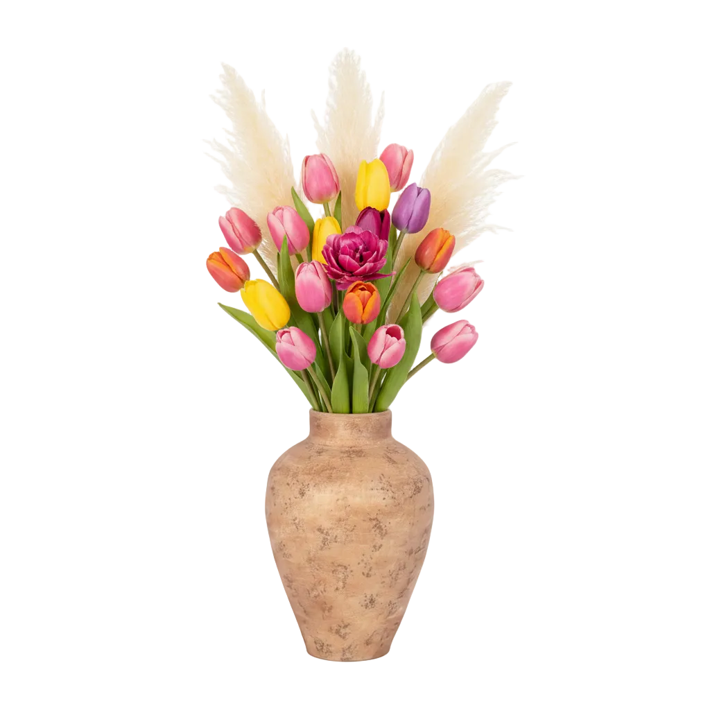 Kavya Modern Matte Sculptural Brown Vase