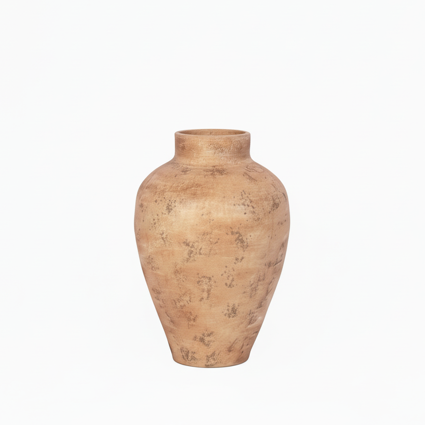 Kavya Modern Matte Sculptural Brown Vase