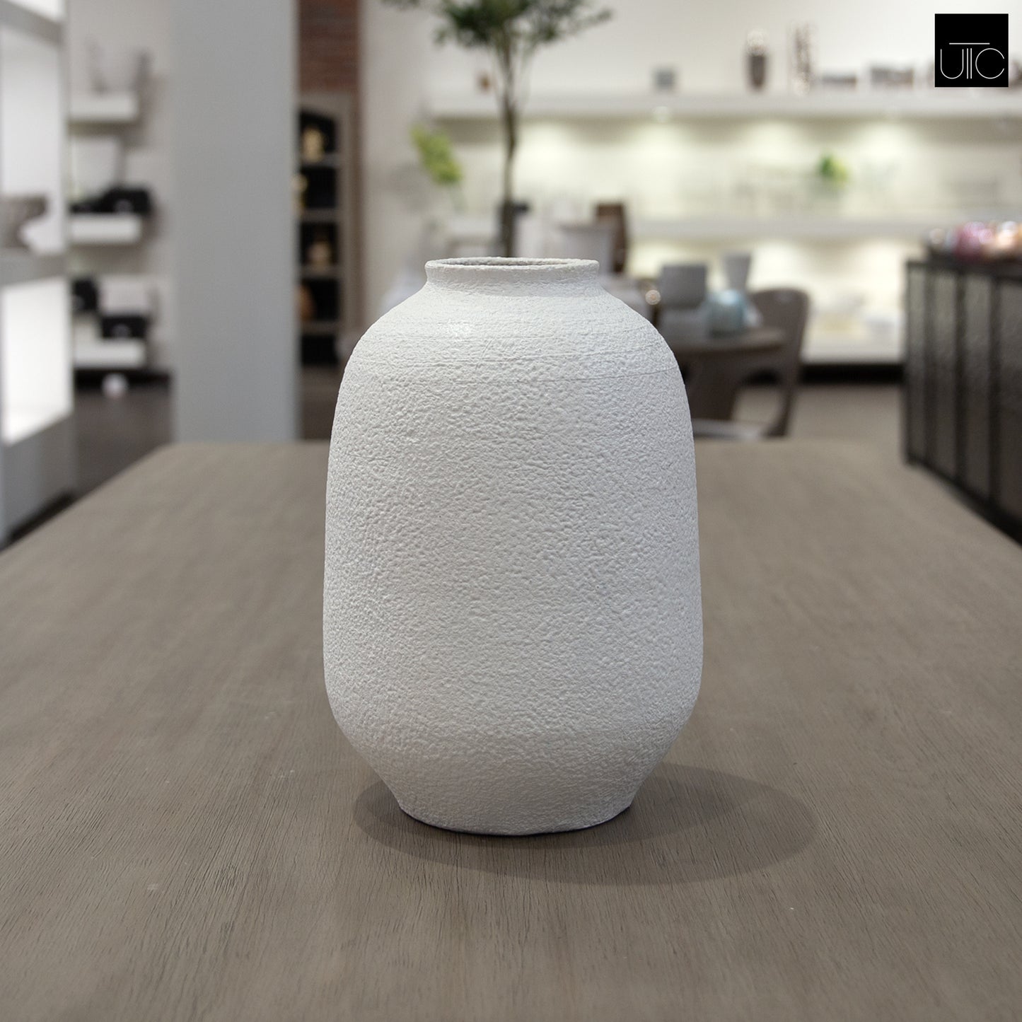 Galina Pebble-Textured Ceramic Vase