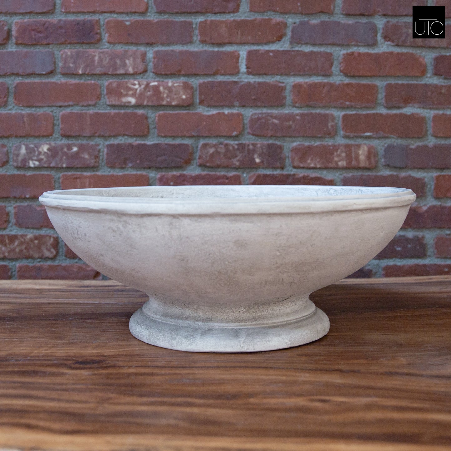 Nahla Wide Bowl Bird Bath with Pedestal Base