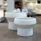 Roza Architectural Pedestal Ceramic Planter (Set of 2)