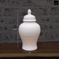 Embossed White Temple Jars