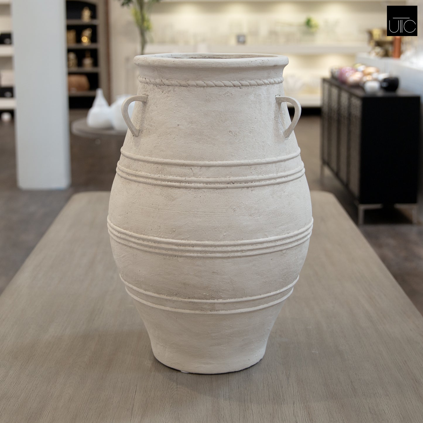 Arina Bulbous Amphora Planter with Loop Handles