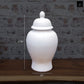 Embossed White Temple Jars