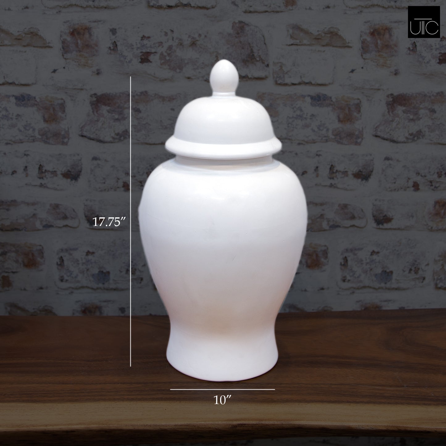 Embossed White Temple Jars