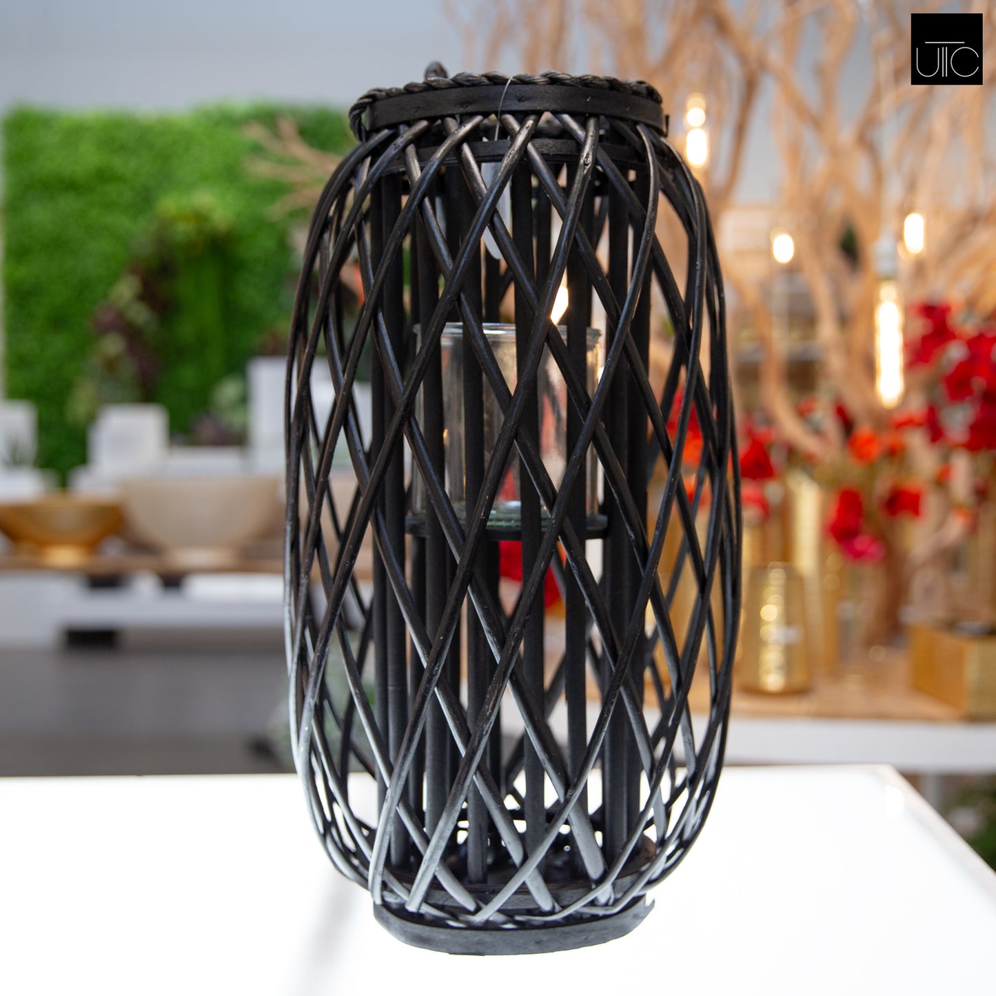 Farlowe Braided Design Bamboo Lantern