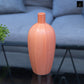 Nhulla Ceramic Round Bottle Vase with Embossed Column Design