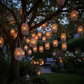 Yuli Bamboo Lantern with Rope Handle and Glass Candle Holder Insert