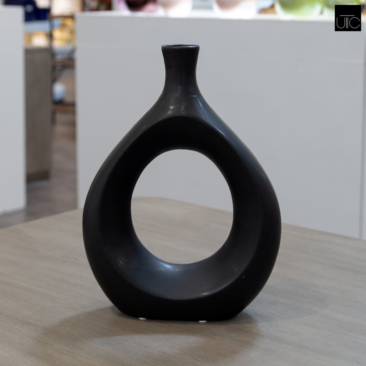 Nelya Sculptural Donut Ceramic Vase