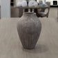 Pavati Handcrafted Egg-Shaped Terracotta Vase with Ribbed Texture