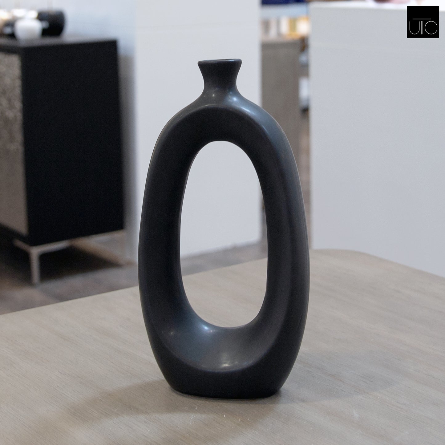 Nelya Sculptural Donut Ceramic Vase