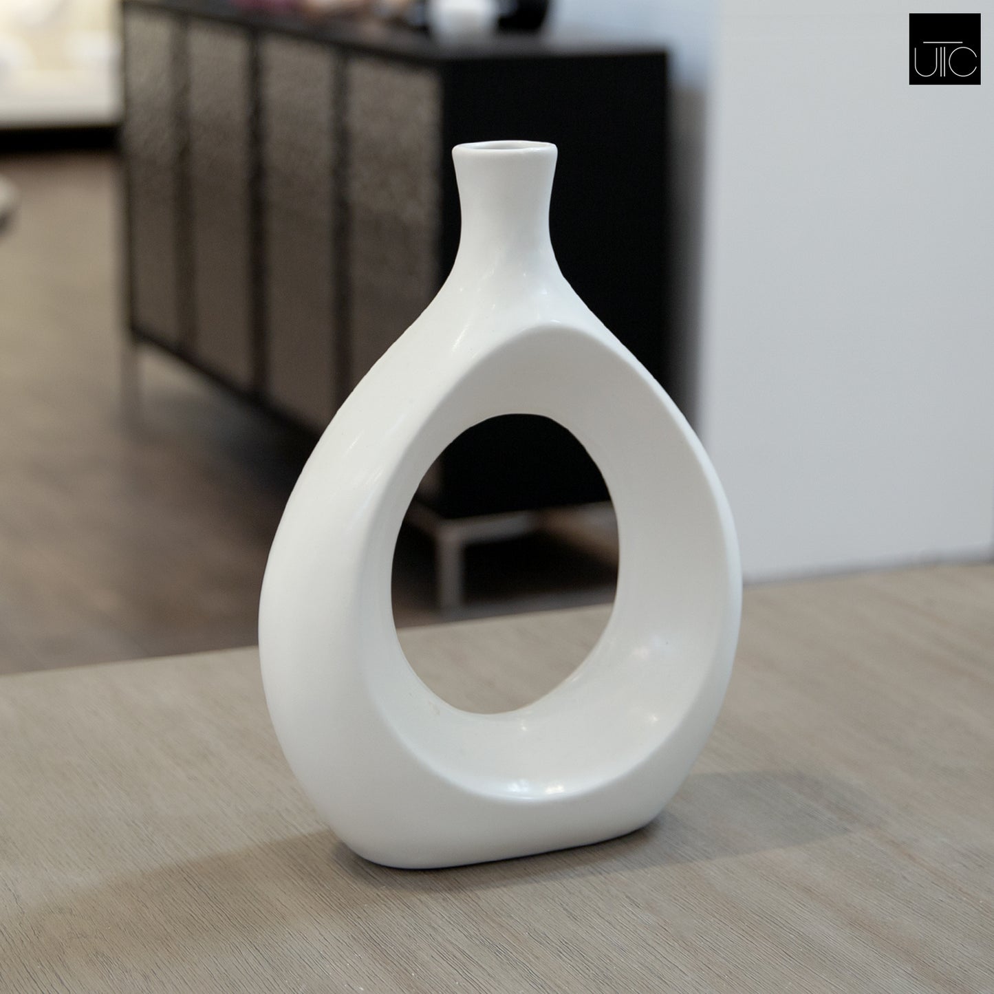 Nelya Sculptural Donut Ceramic Vase