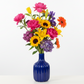 Leila Ceramic Bottle Vase with Embossed Column Design