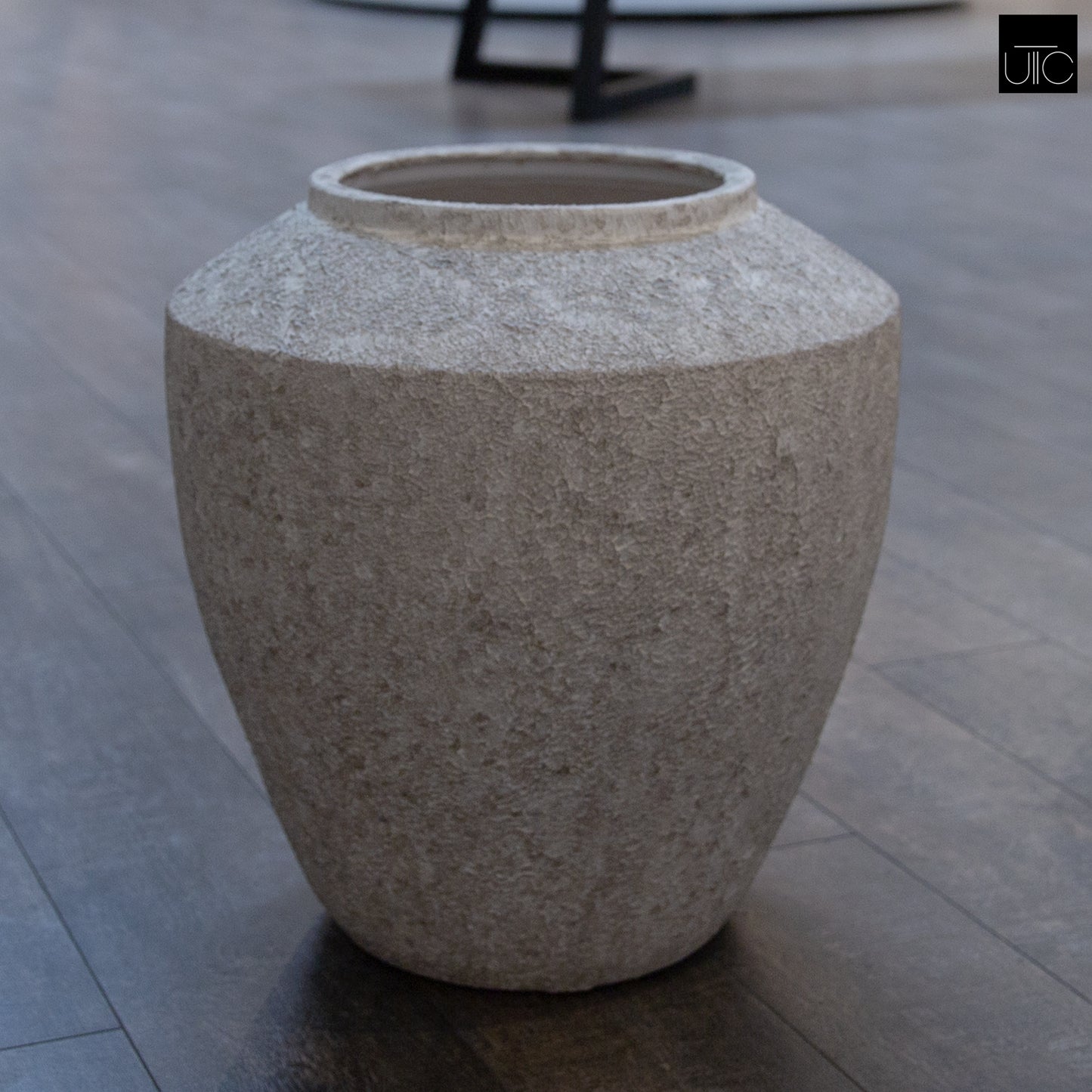 Kora Handcrafted Tapered Urn-Style Ceramic Floor Vase