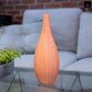 Kiki Ceramic Slim Round Bottle Vase with Embossed Column Design Body