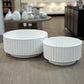 Lynn Ribbed Pedestal Planters (Set of 2)
