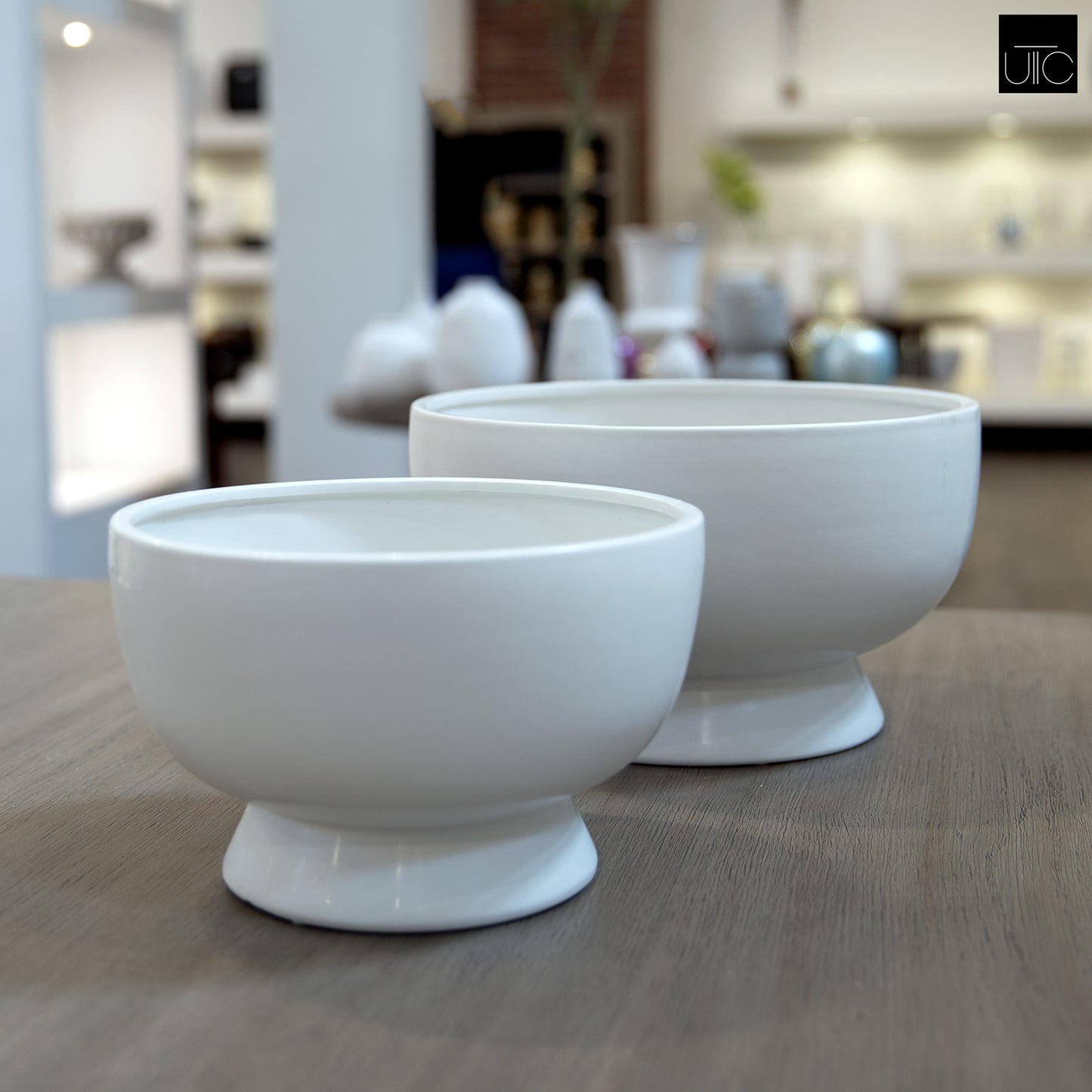 Alla Pedestal Ceramic Bowl (Set of 2)