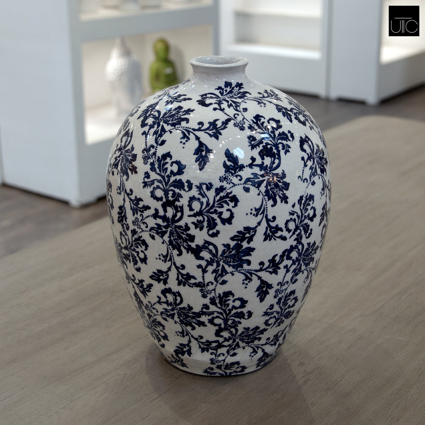 Ania Chinoiserie Ginger Jar Style Ceramic Vase