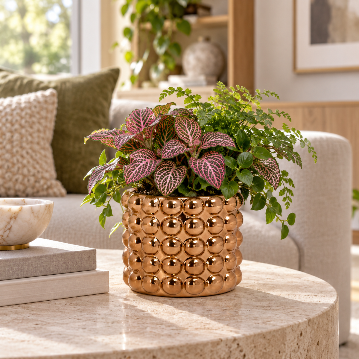 Valera Bronze Stoneware Planter