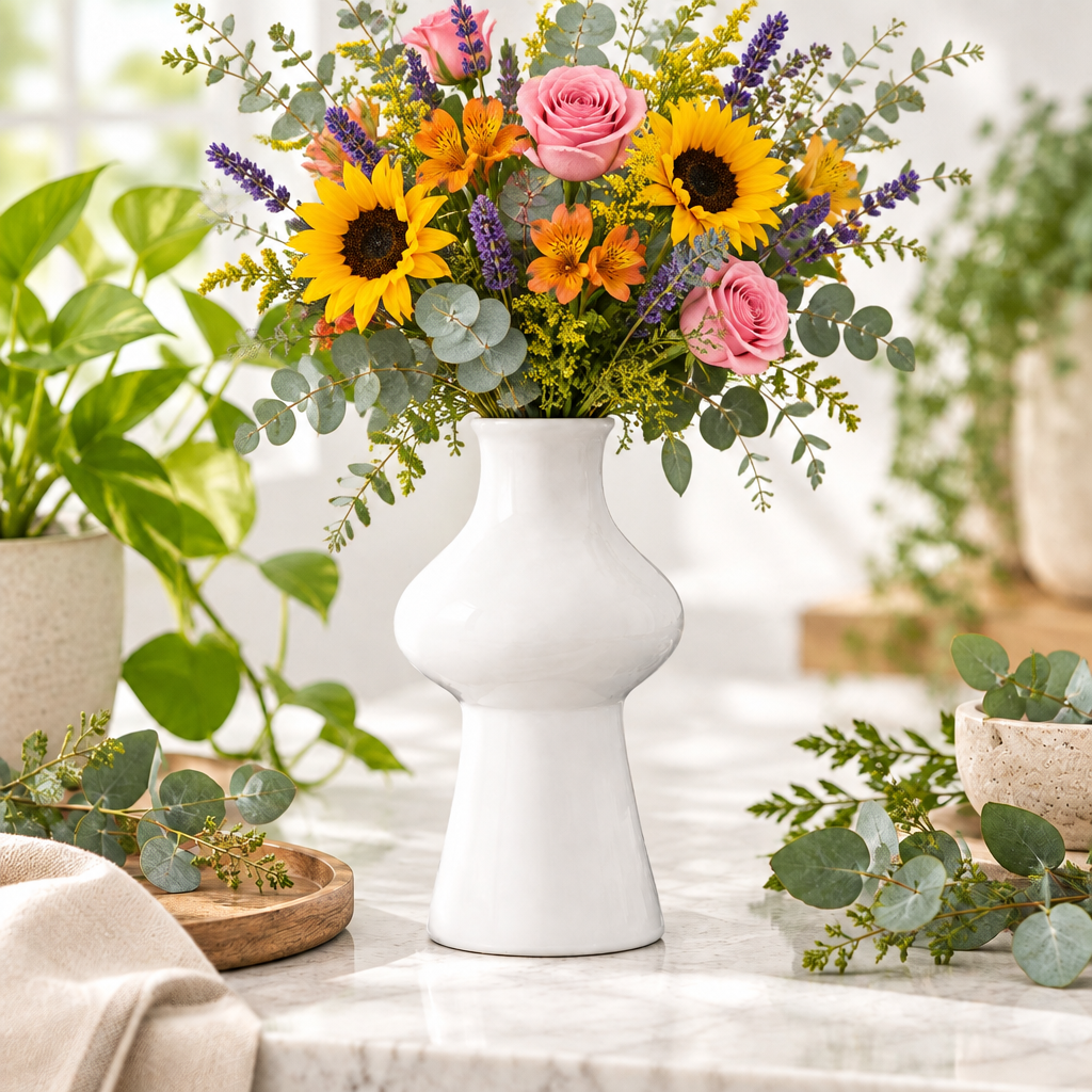 Sylric Bellied Ceramic Vase