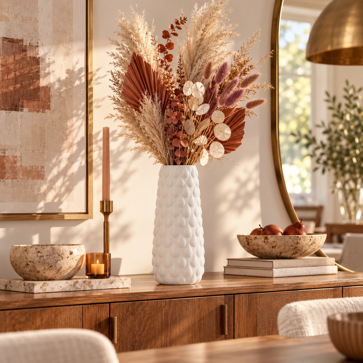 Nicolette Ceramic Round Vase