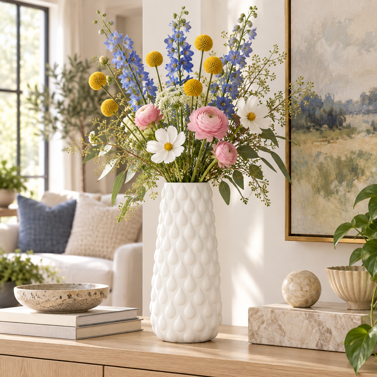 Nicolette Ceramic Round Vase