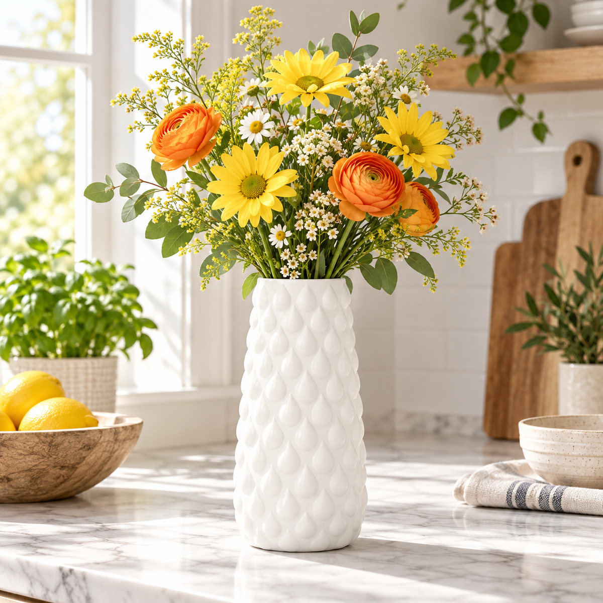 Nicolette Ceramic Round Vase